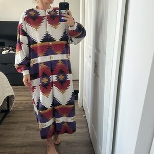 Vintage Woolrich Navajo Aztec Pajamas Dress M